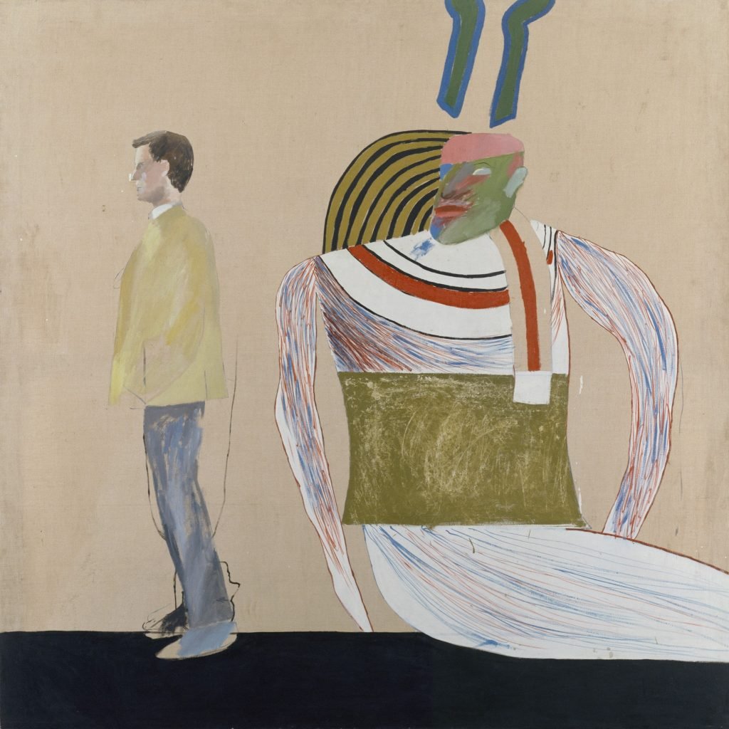 Foto 5 Dejvid Hokni, Čovek u muzeju (ili U pogrešnom ste filmu), 1962. Ulje na platnu 147.3 x 152.4 cm, Kolekcija Britanskog saveta, © David Hockney